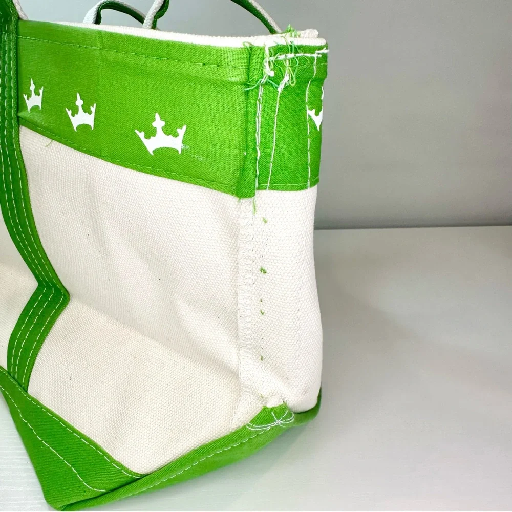 DraftKings DK Green and White Canvas Tote Bag